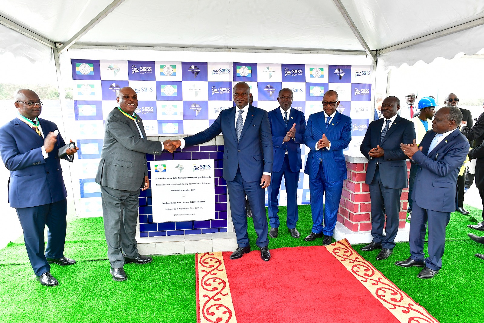 Gabon : Le Chef de l’État procède à la pose de la première pierre de la centrale thermique à gaz d’Owendo