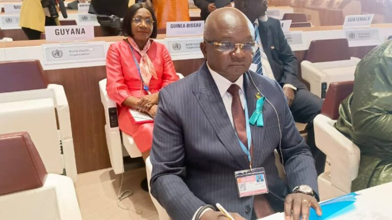Suisse : 78e Assemblée mondiale de la Santé, les avancées notables du Gabon en matière de politique sanitaire présenté par le Pr Adrien Mougougou