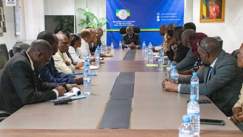 Gabon : Une délégation de la coalition politique dénommée Destin National (DN) reçu par le ministre François Ndong Obiang