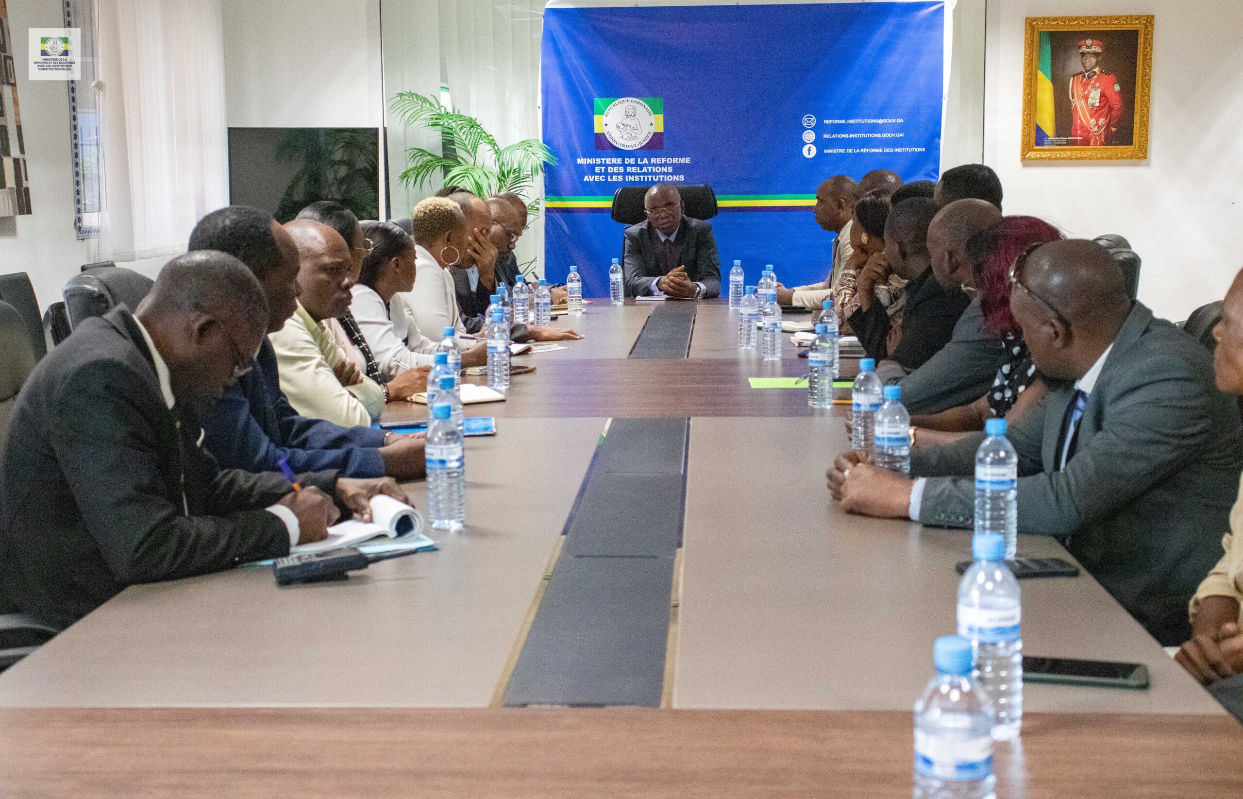 Gabon : Une délégation de la coalition politique dénommée Destin National (DN) reçu par le ministre François Ndong Obiang