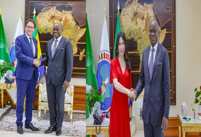 Diplomatie : Le Chef de l’État reçoit les Ambassadeurs de France et du Liban accrédités au Gabon