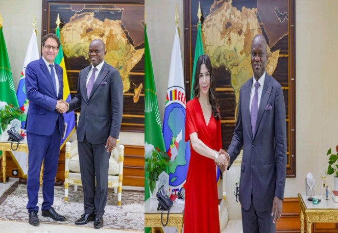 Diplomatie : Le Chef de l’État reçoit les Ambassadeurs de France et du Liban accrédités au Gabon